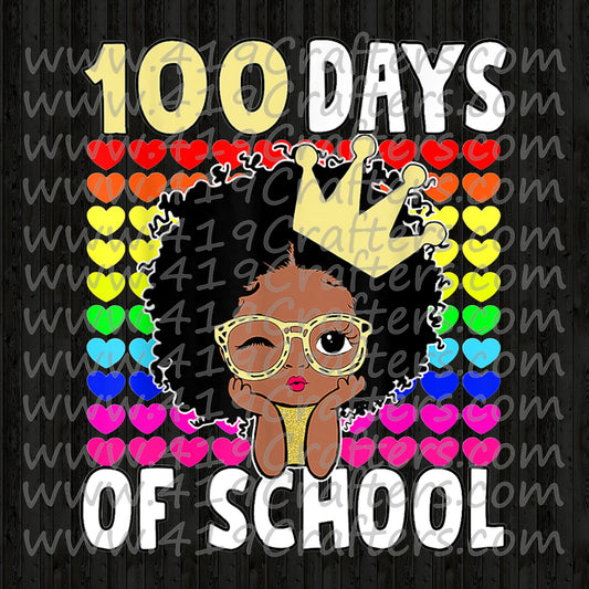 100 DAYS OF SCHOOL AA GIRL