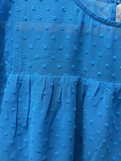 Bright Days Swiss Dot Blouse – Royal Blue