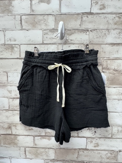 Textured Cotton Shorts
