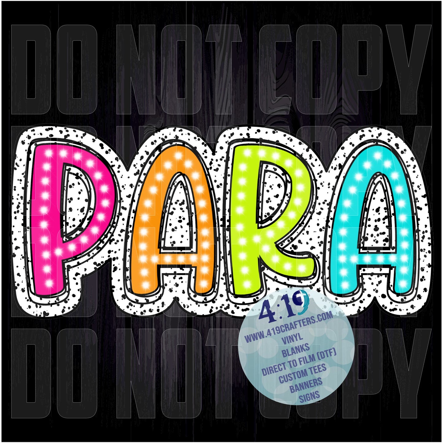 Dalmatian Doodle Words -Para