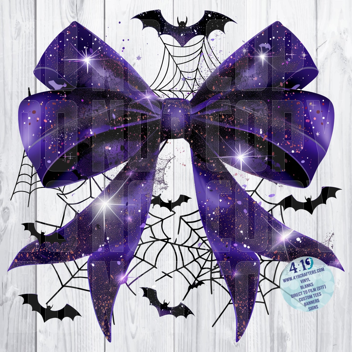 Purple Halloween Coquette Bow 1