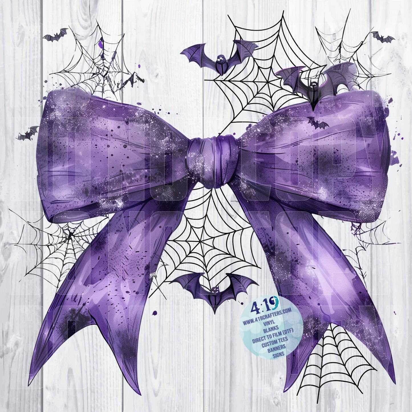 Purple Halloween Coquette Bow 2