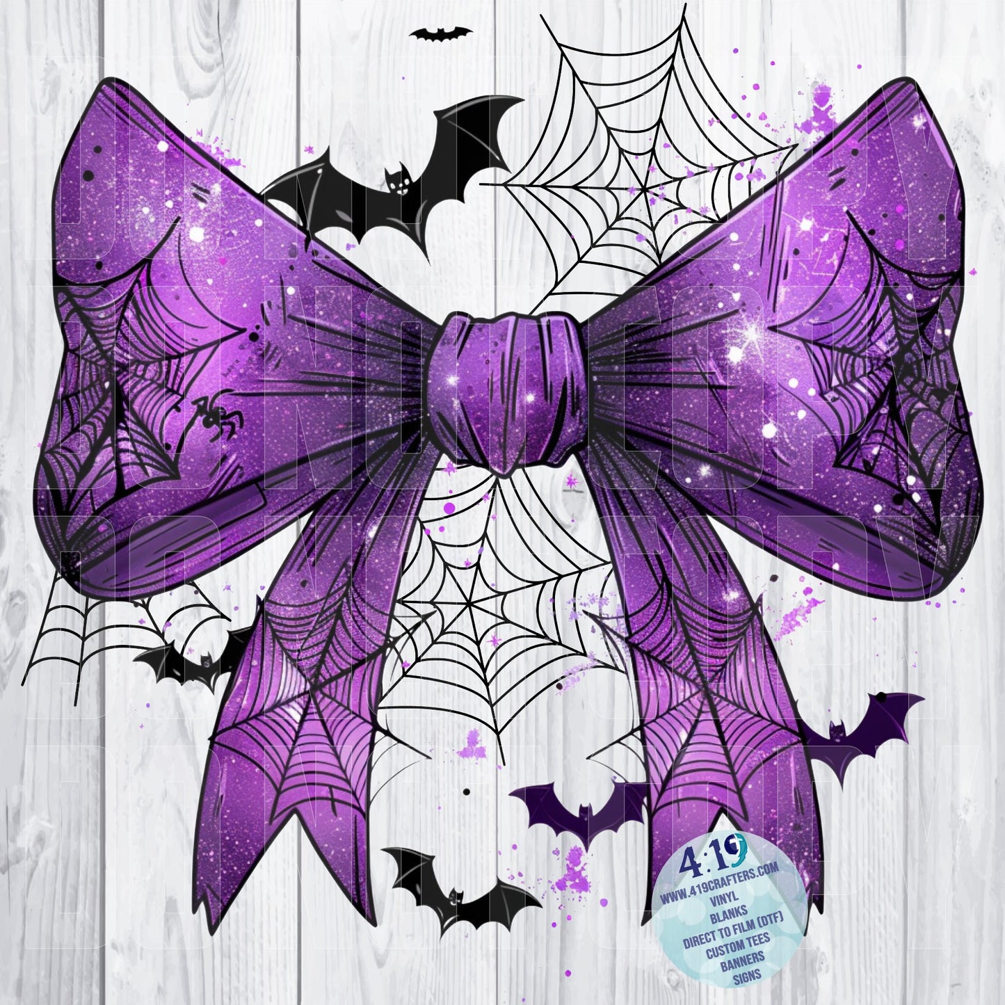 Purple Halloween Coquette Bow 4