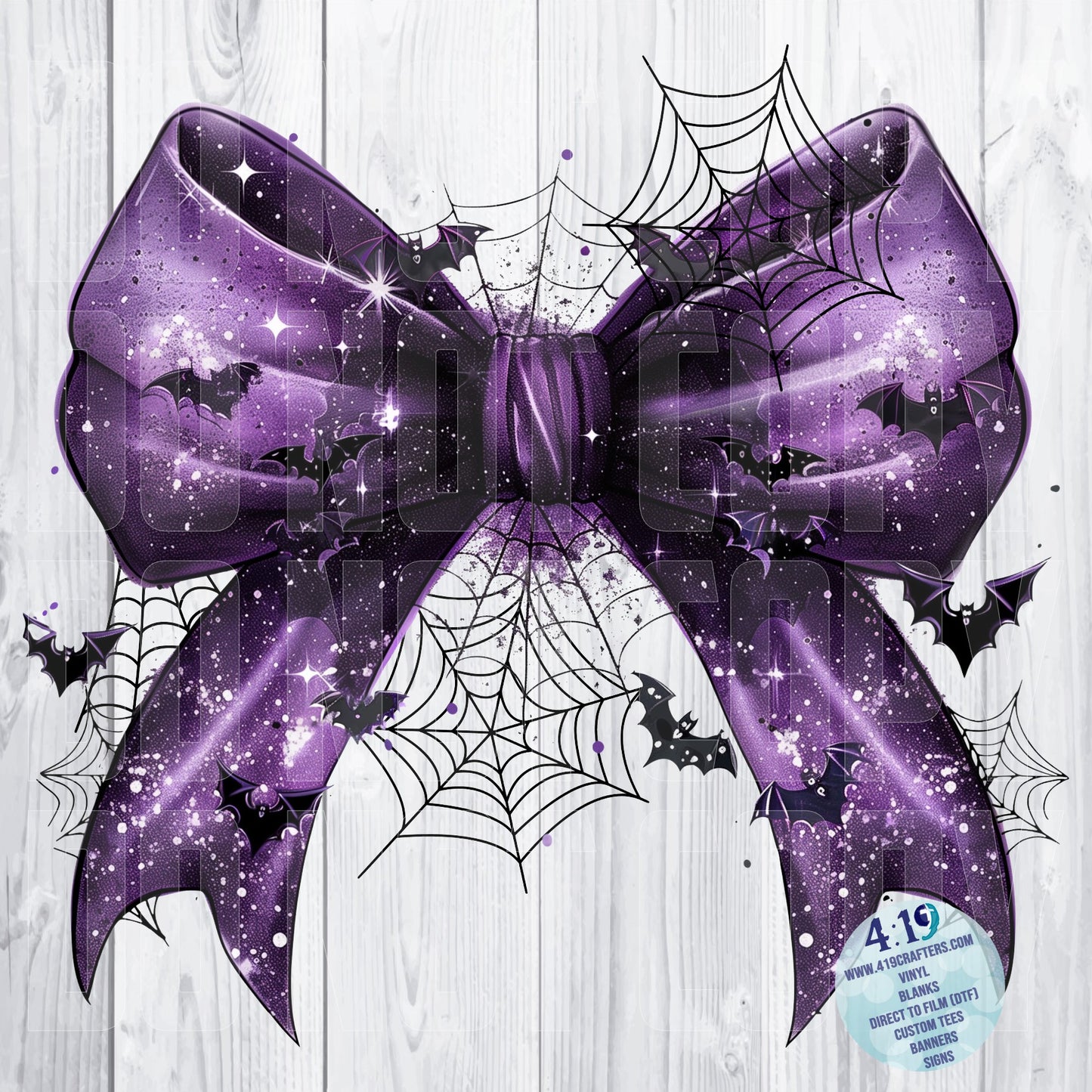 DIGITAL FILE - Purple Halloween Coquette Bow 6