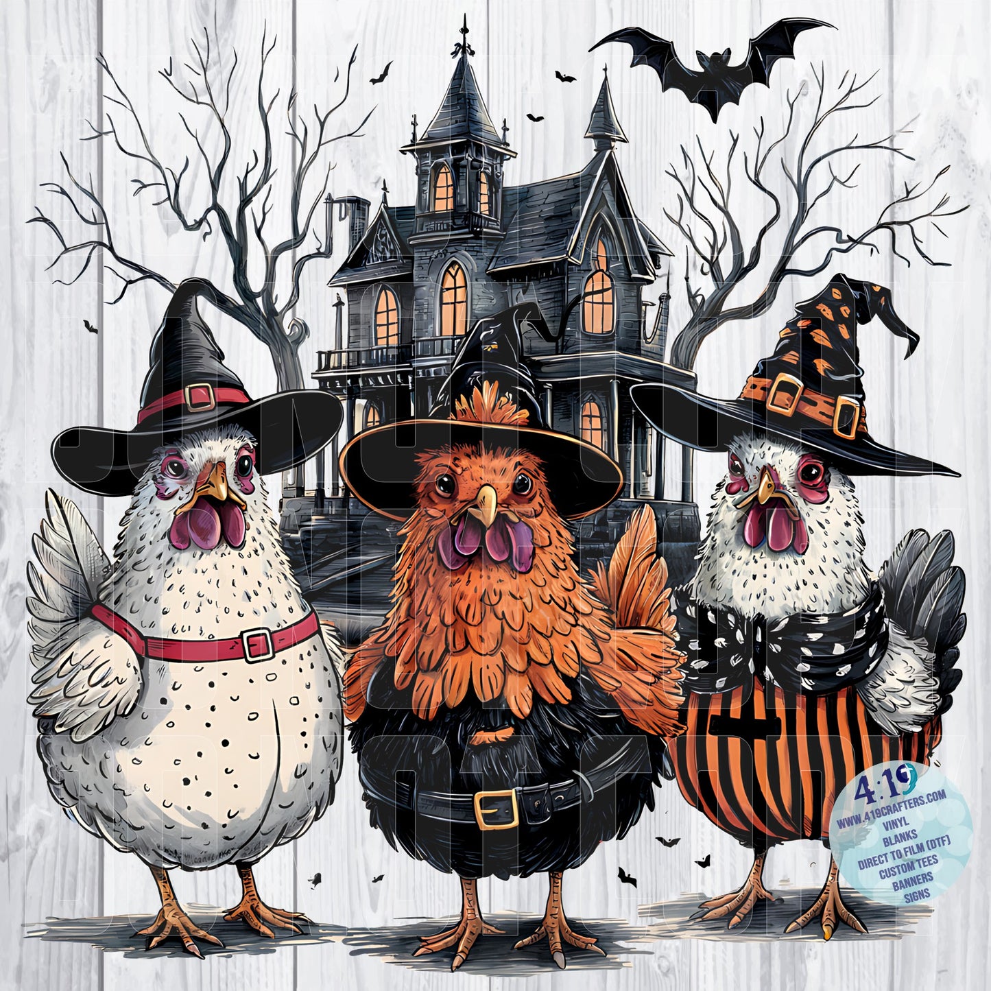 Spooky Halloween Chickens