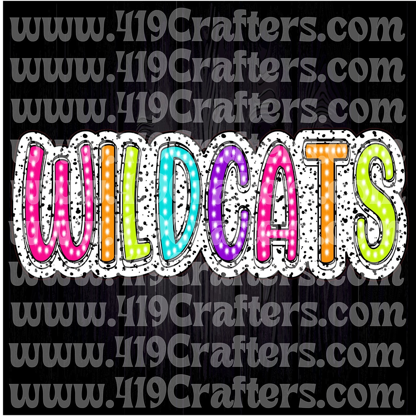 Dalmatian Doodle Words - WILDCATS