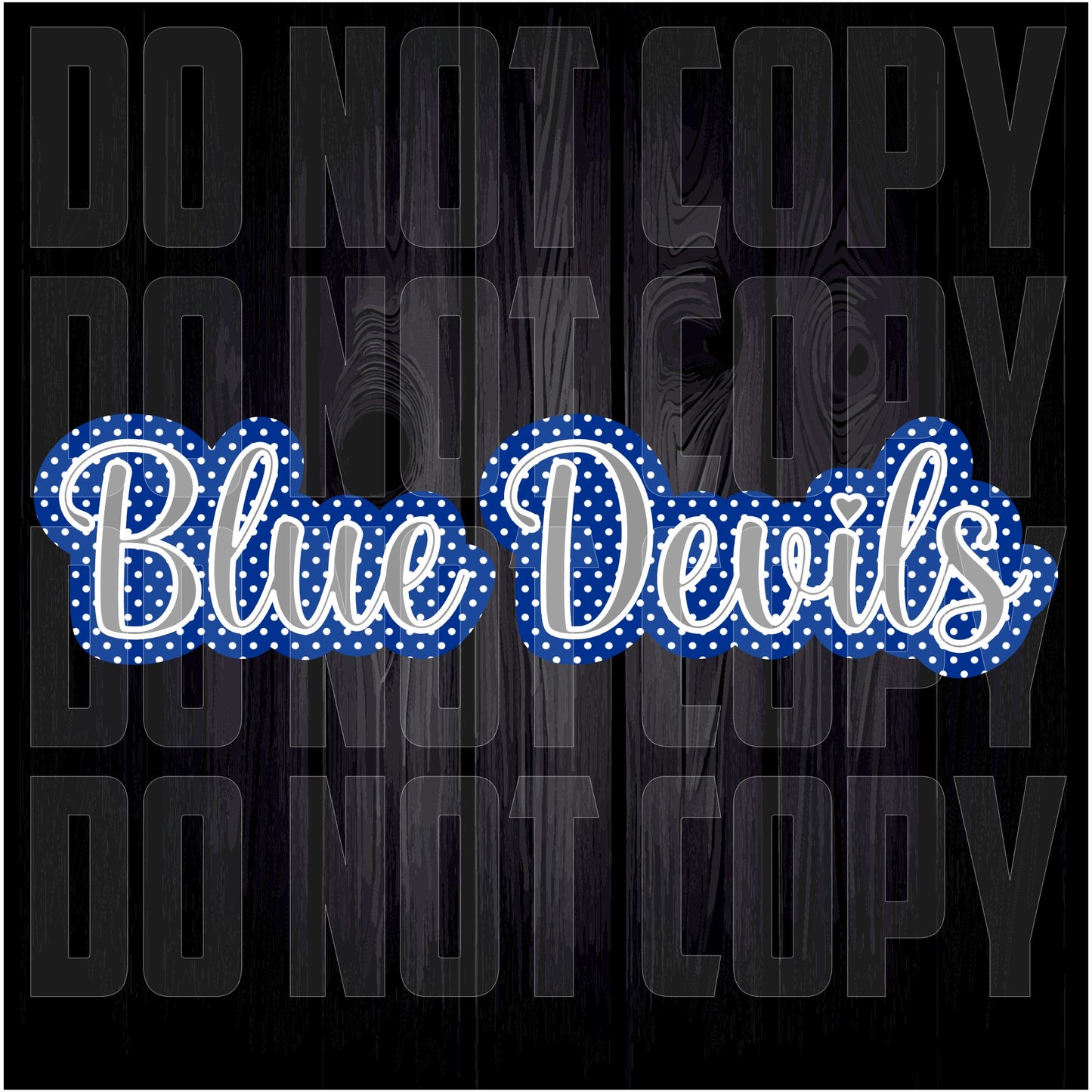 DIGITAL FILE Polka Dot Blue Devils