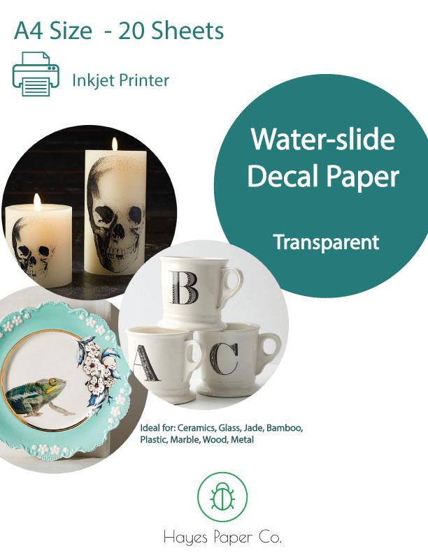 Clear Inkjet Water-slide Decal Paper