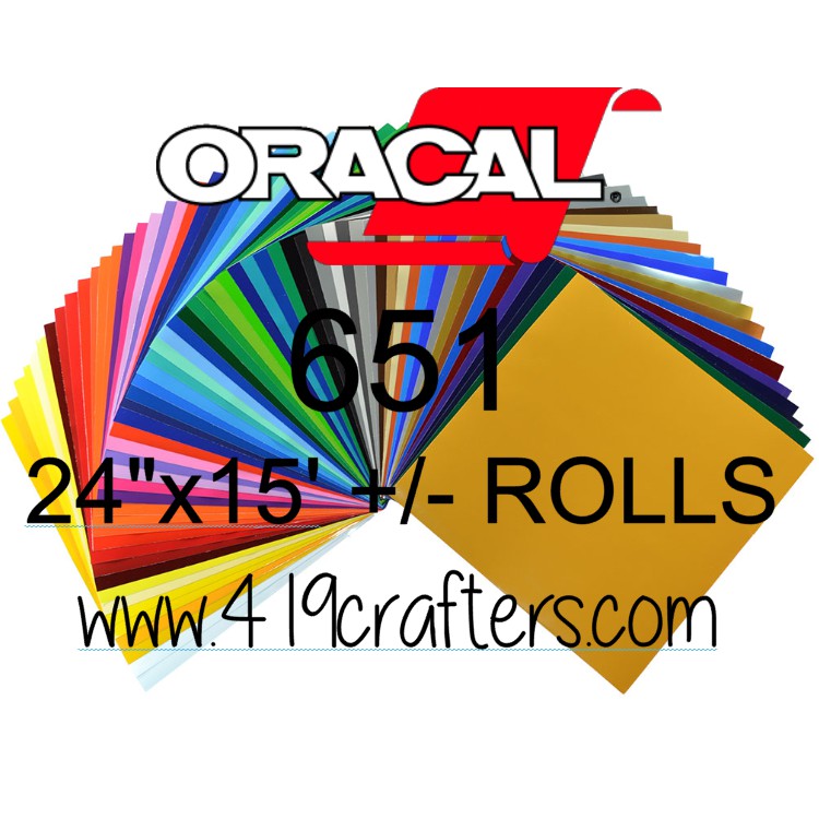 Oracal 651 Adhesive Craft Vinyl Standard Colors 24x15' - ROLL – 4:19  Crafters
