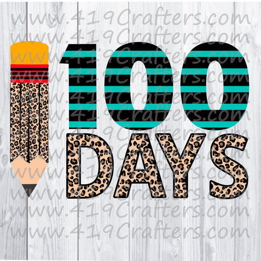 100 DAYS LEOPARD PENCIL
