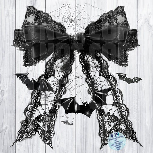 Black Halloween Coquette Bow 1