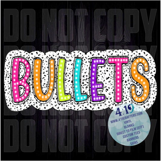 DIGITAL FILE - Dalmatian Doodle Words- Bullets