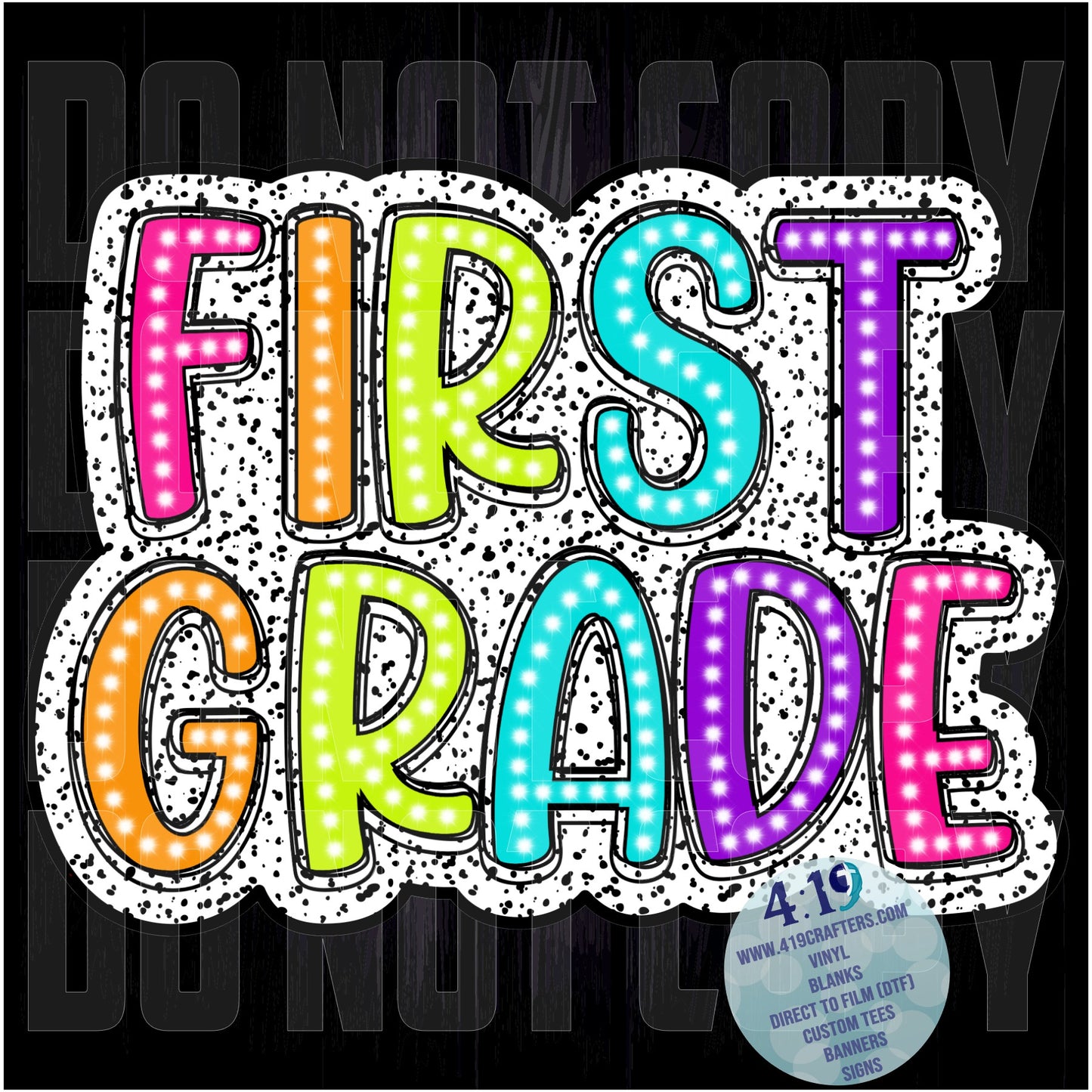 DIGITAL FILE - Dalmatian Doodle Words- First Grade