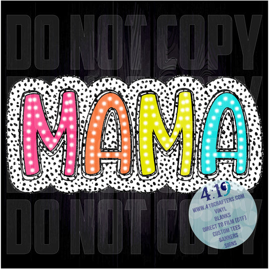 DIGITAL FILE - Dalmatian Doodle Words- Mama