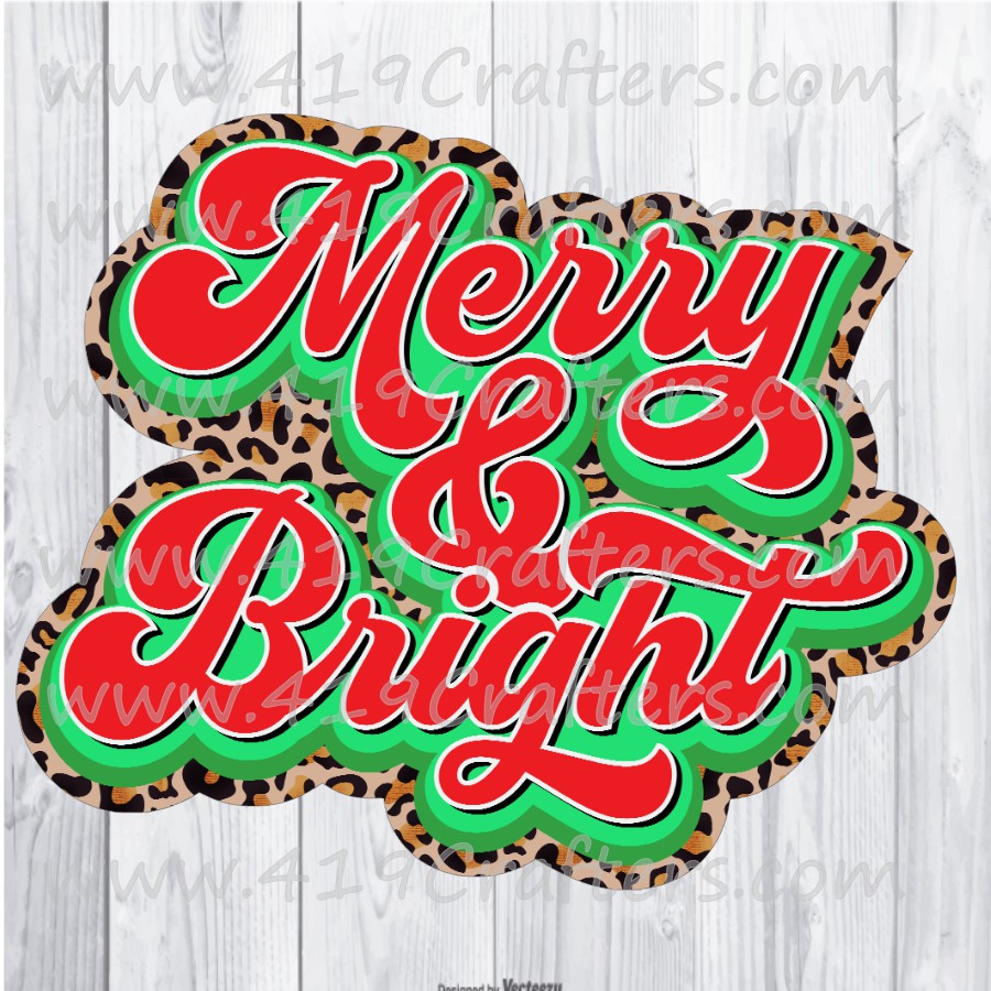 MERRY AND BRIGHT RED GREEN LEOPARD
