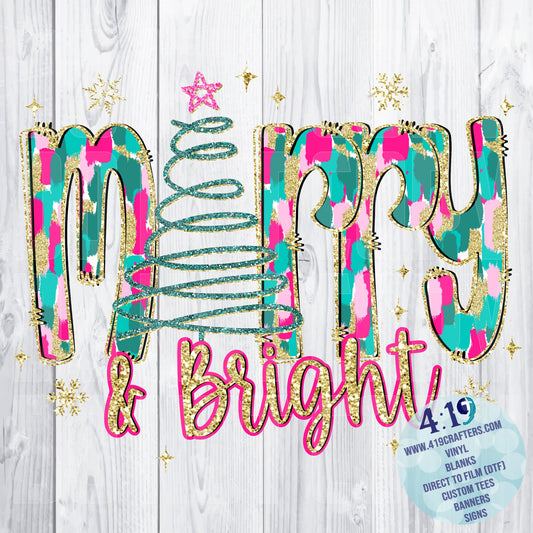 Merry and Bright Brush Stroke