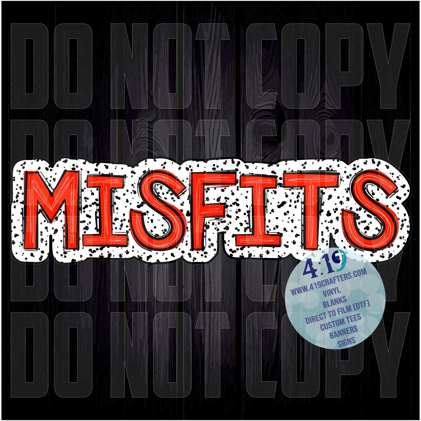 DIGITAL FILE - Dalmatian Doodle Words- Misfits