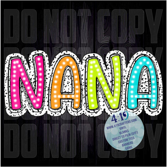 DIGITAL FILE - Dalmatian Doodle Words- Nana