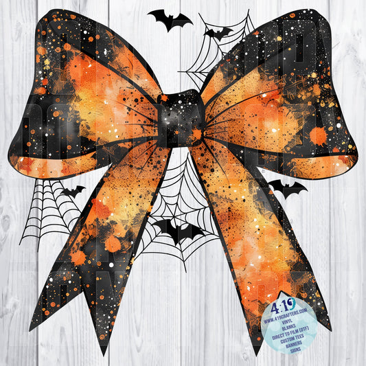 Orange and Black Halloween Coquette Bow 2