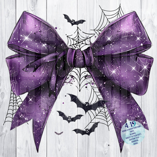 DIGITAL FILE - Purple Halloween Coquette Bow 3