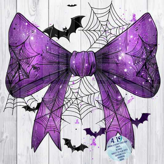 DIGITAL FILE - Purple Halloween Coquette Bow 4