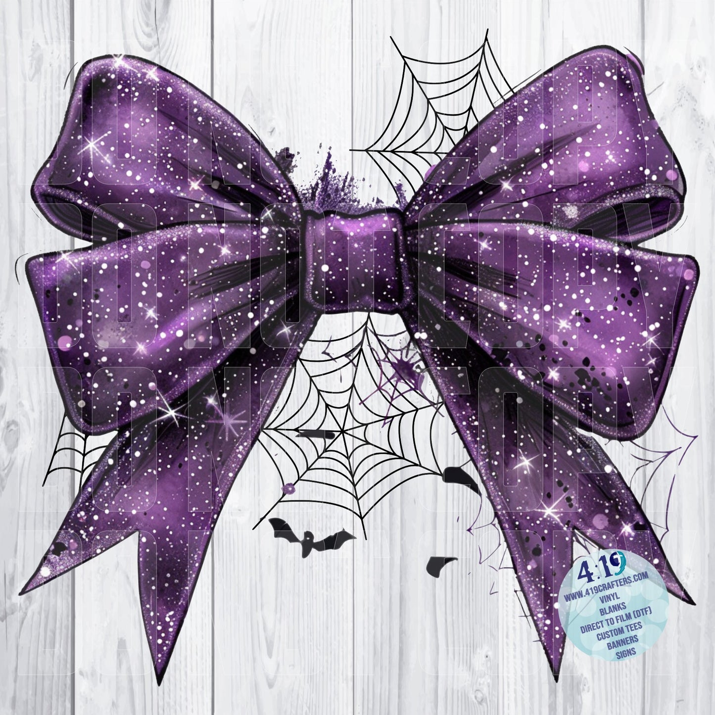 DIGITAL FILE - Purple Halloween Coquette Bow 5