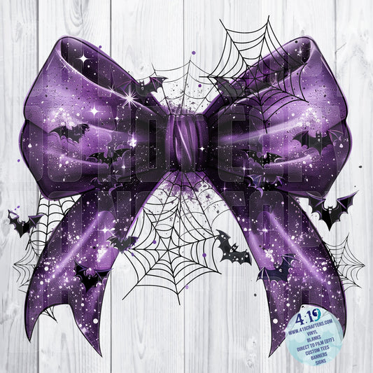 DIGITAL FILE - Purple Halloween Coquette Bow 6