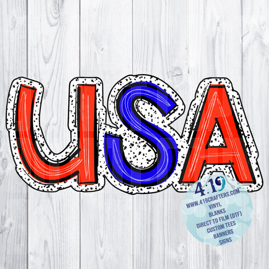 DIGITAL FILE - Dalmatian Doodle Words- USA