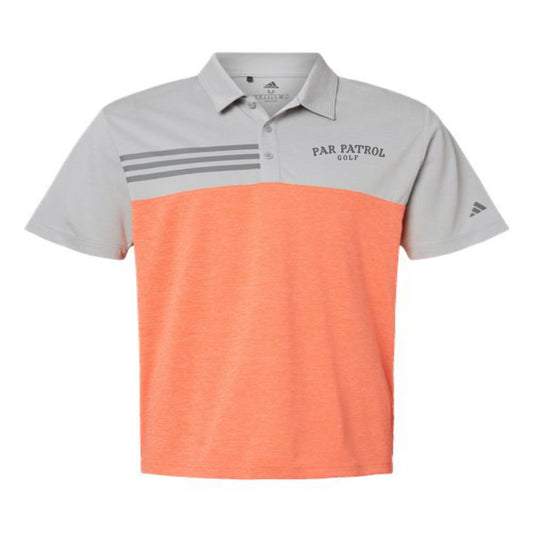 Adidas - Heathered Color blocked 3-Stripes Polo - A508