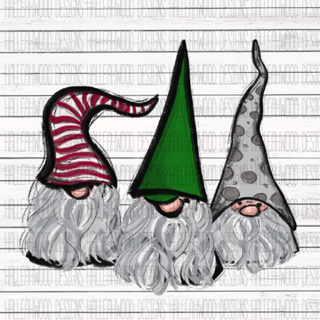 Sublimation Print - 3 Christmas Gnomes