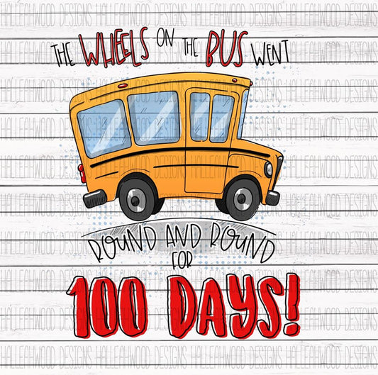Sublimation Print - School Bus 100 Days