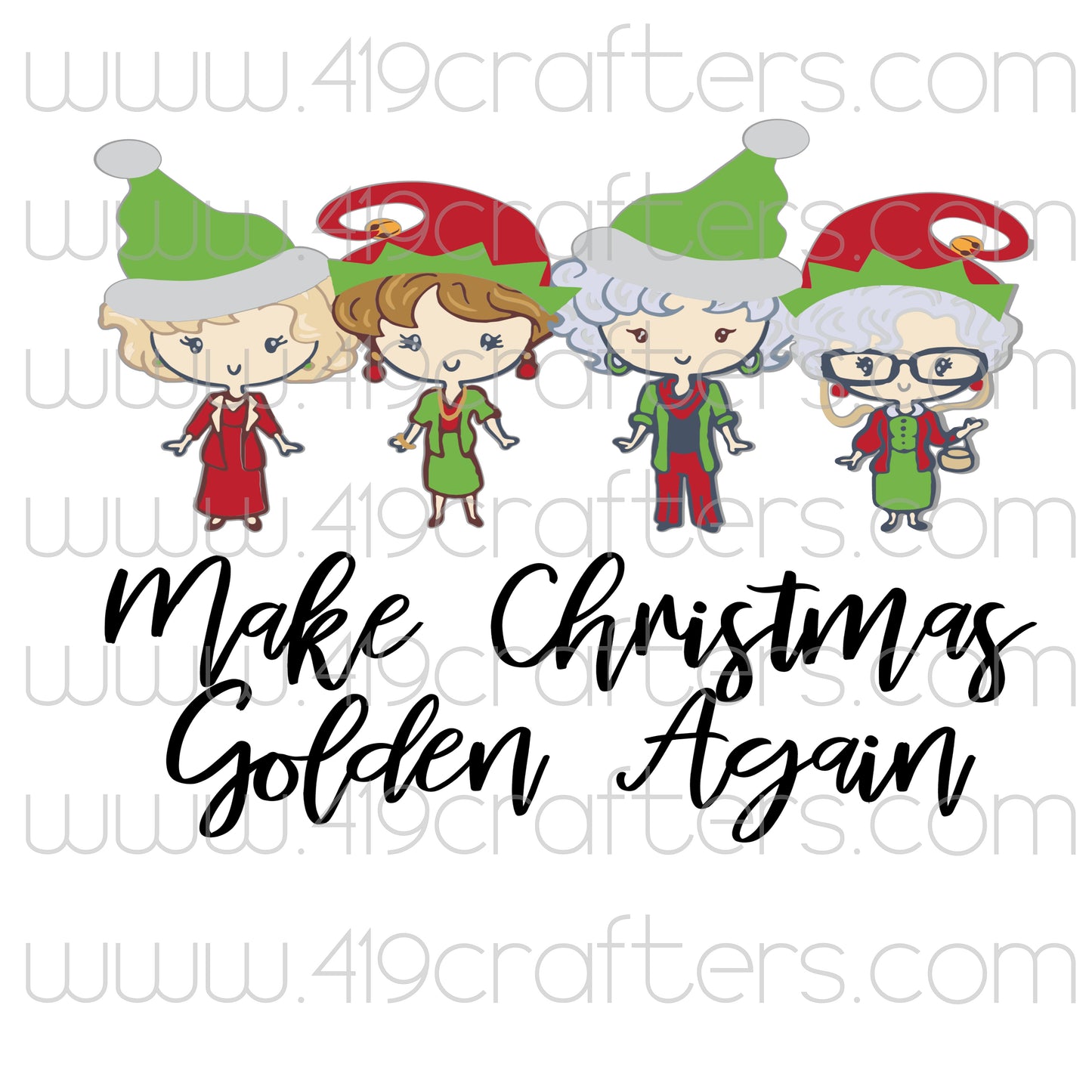 White Toner Laser Print - Make Christmas Golden Again
