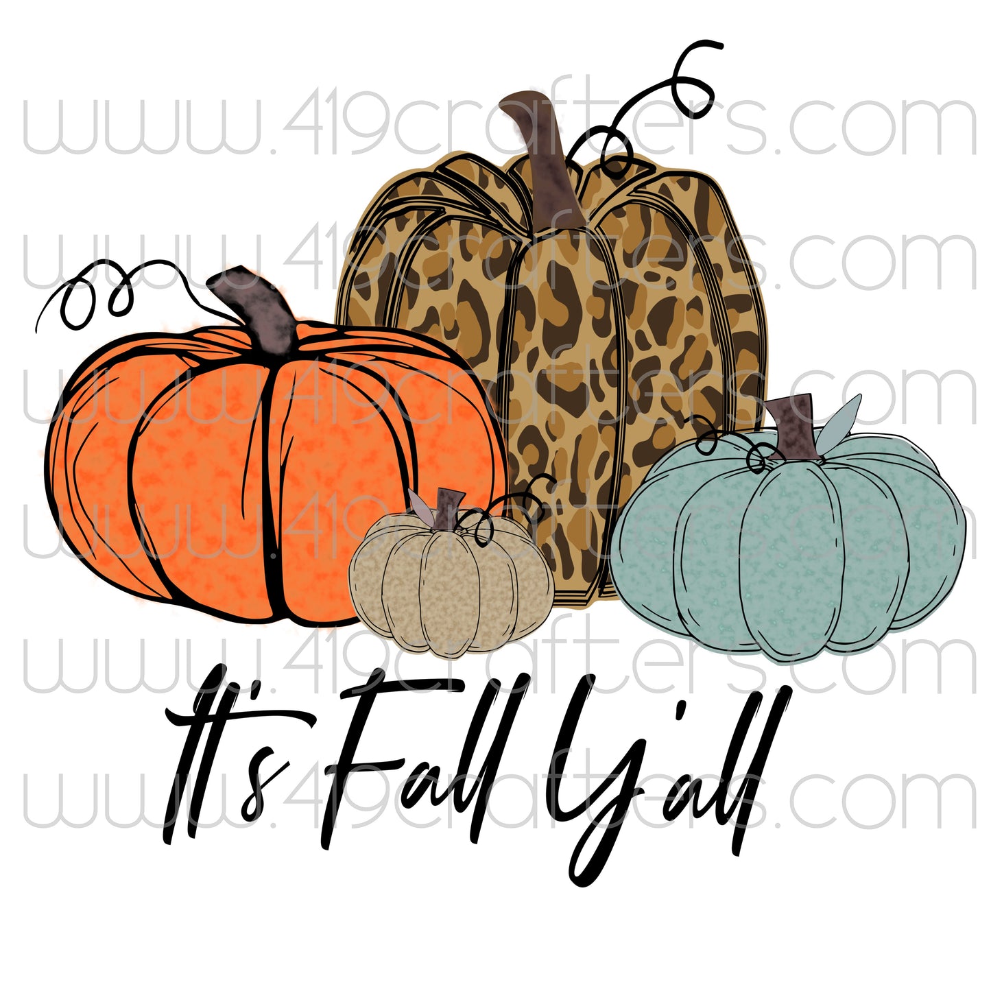 Sublimation Print - It's Fall Yall Pumpkins