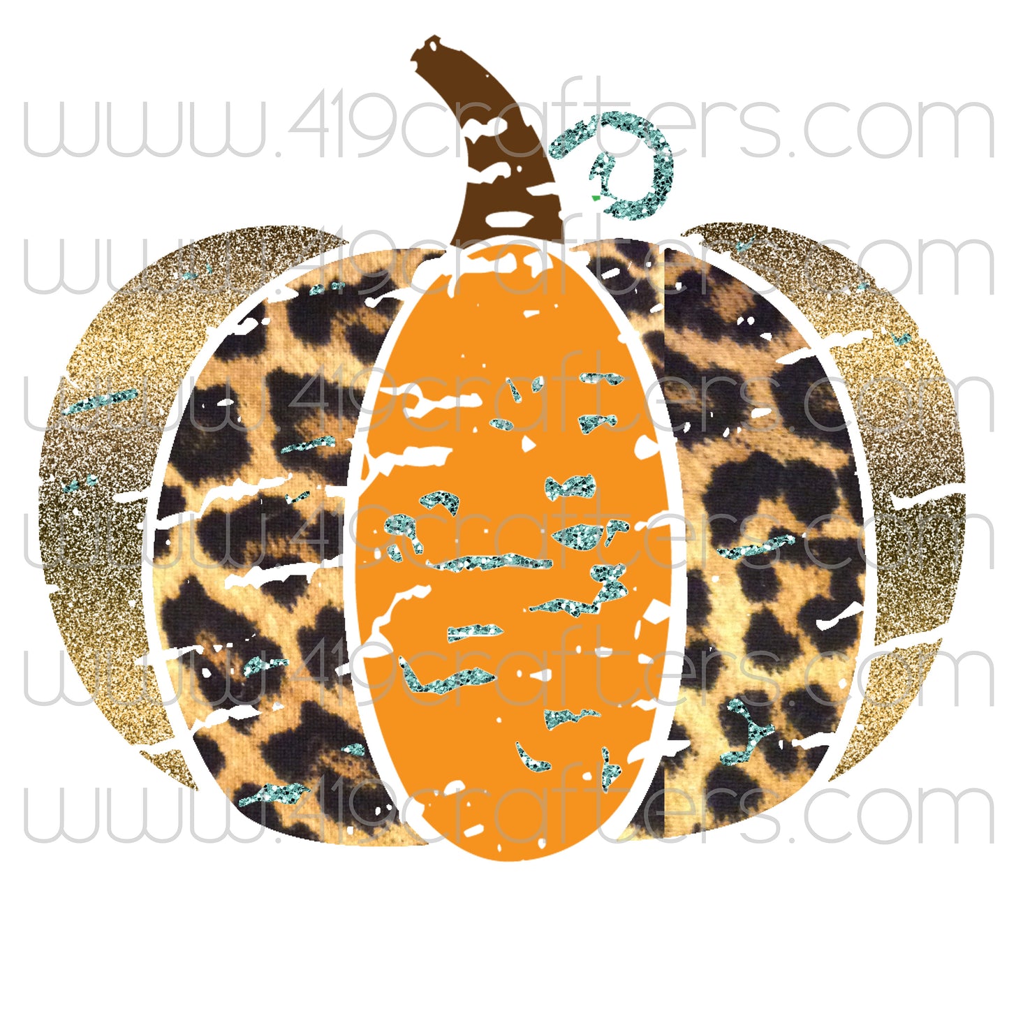 White Toner Laser Print  - Leopard Pumpkin