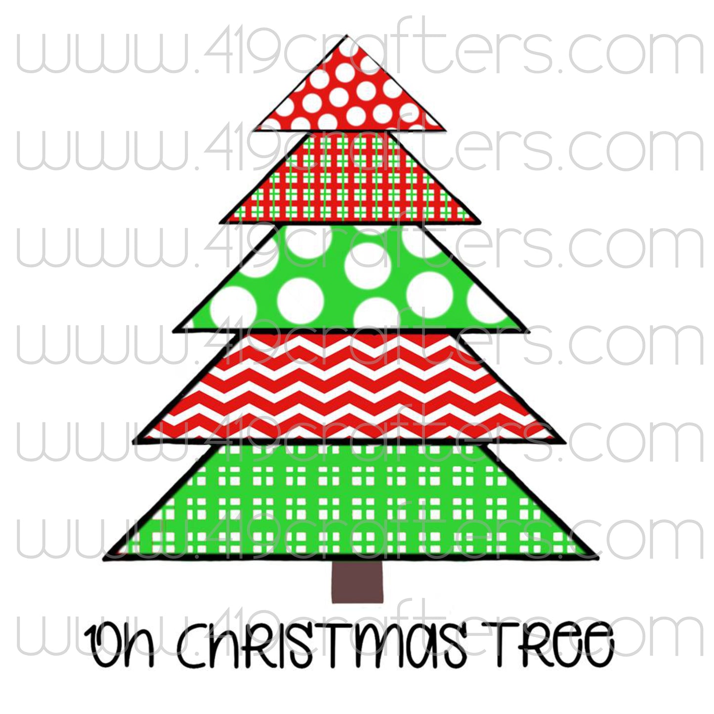 White Toner Laser Print - Oh Christmas Tree