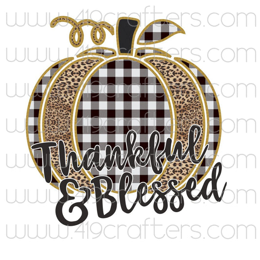 Sublimation Print - Thankful and Blessed