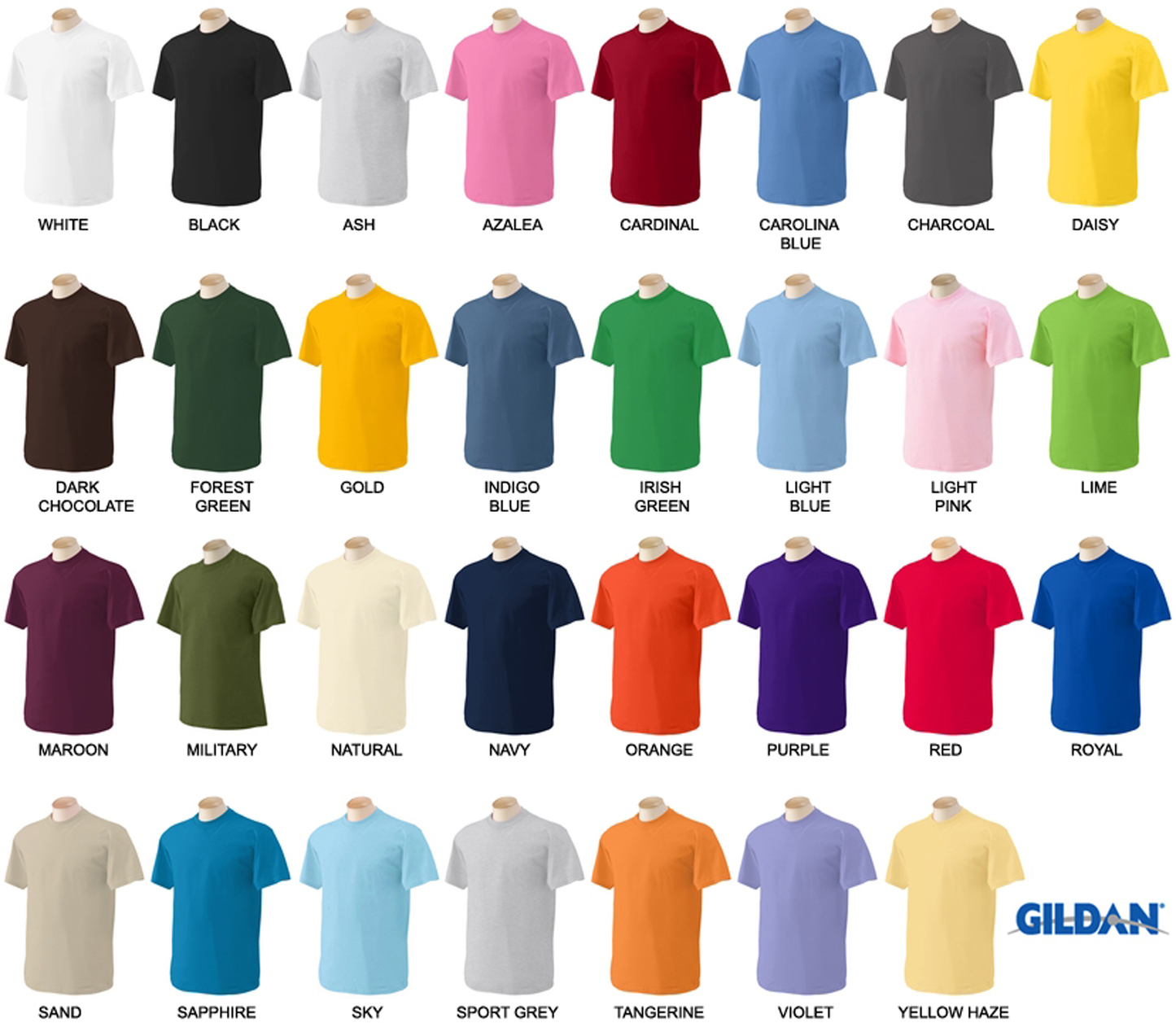 G5000 - Gildan Heavy Cotton Short Sleeve T S-XL