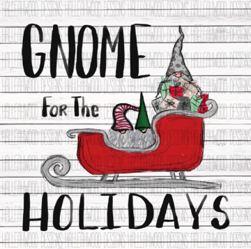 White Toner Laser Print - Gnome for the Holidays