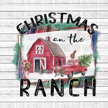 White Toner Laser Print - Christmas on the Ranch