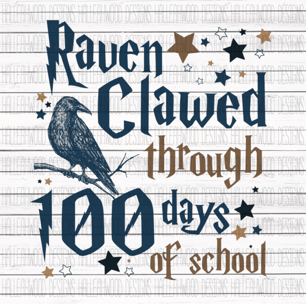 White Toner Laser Print  - RavenClawed Through 100 Days