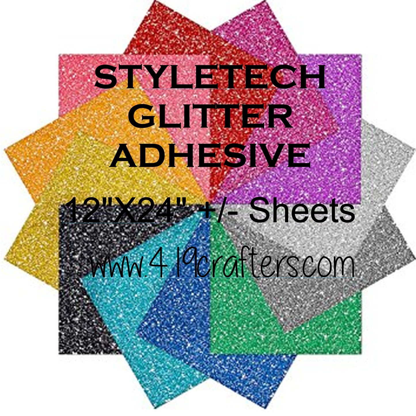 StyleTech Ultra Glitter Adhesive Vinyl 12" x 24"