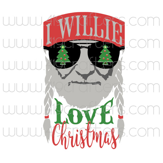White Toner Laser Print - I Willie Love Christmas